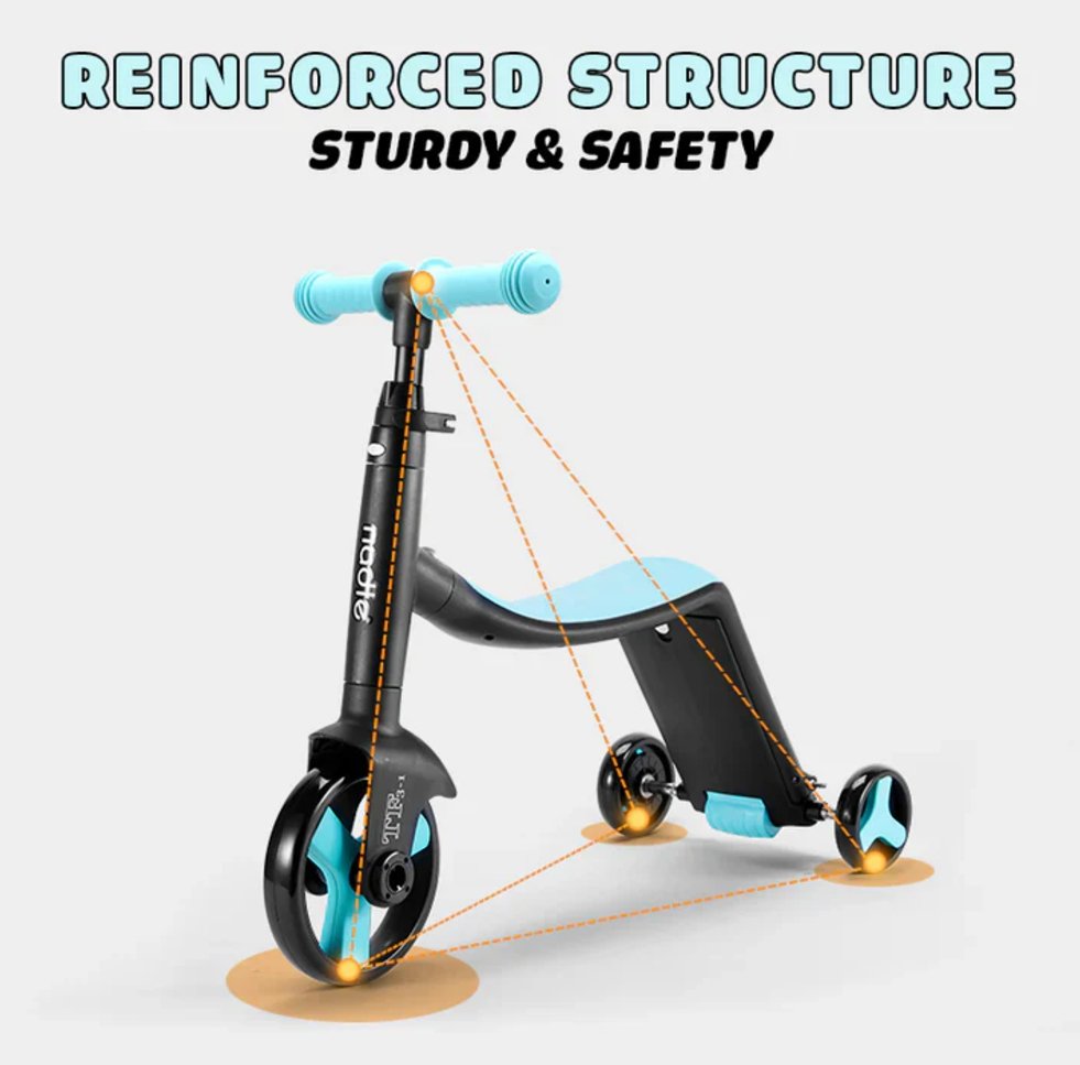 3 in 1 Kids Convertible Scooter