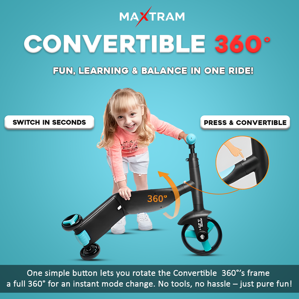 3 in 1 Kids Convertible Scooter